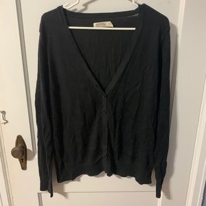 Women's Black Sweater Button-up Cardigan Size XXL